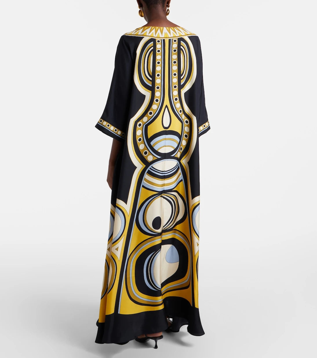 La DoubleJ - Muumuu printed silk twill maxi dress