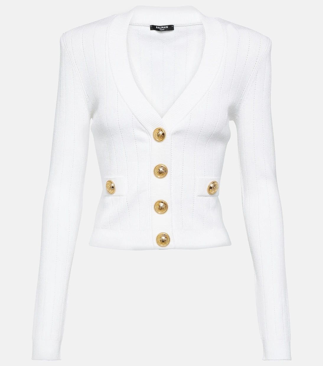 Balmain - Ribbed-knit cardigan