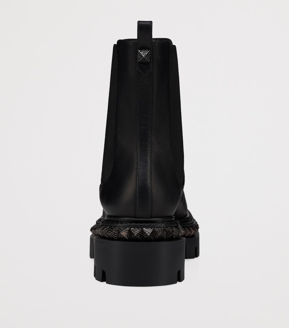 Christian Louboutin Red St Emilia Pyraclou Leather Chelsea Boots