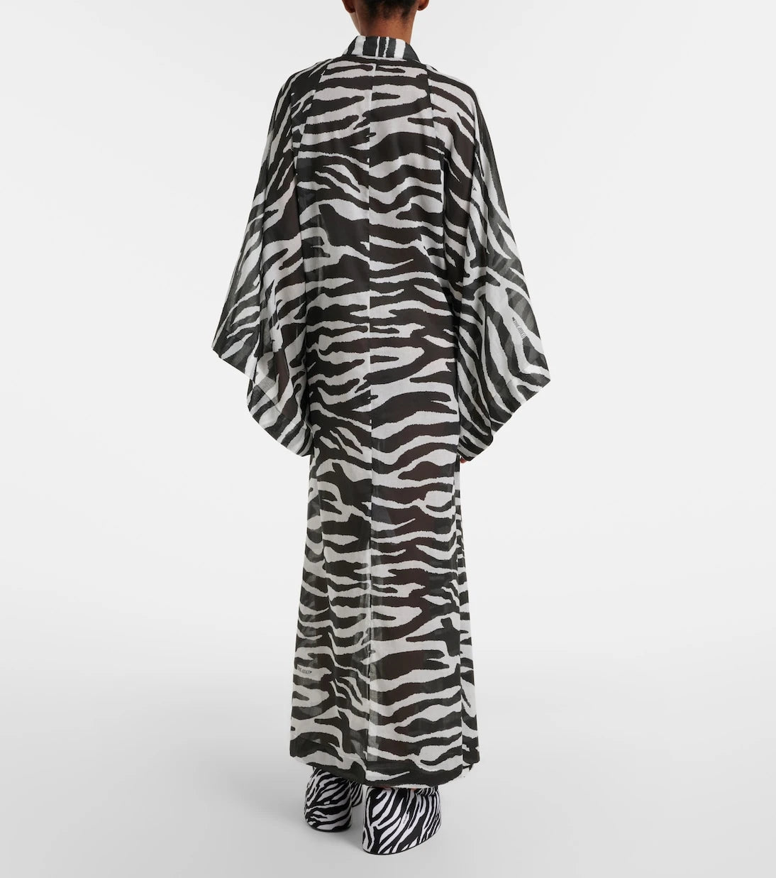 The Attico - Zebra-print cotton muslin kaftan