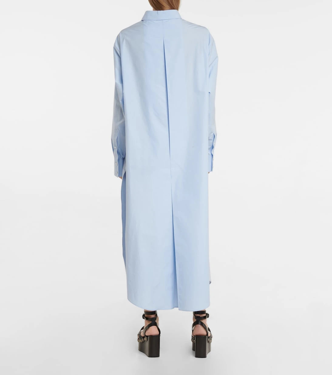 Alaïa - Cutout cotton poplin shirt dress