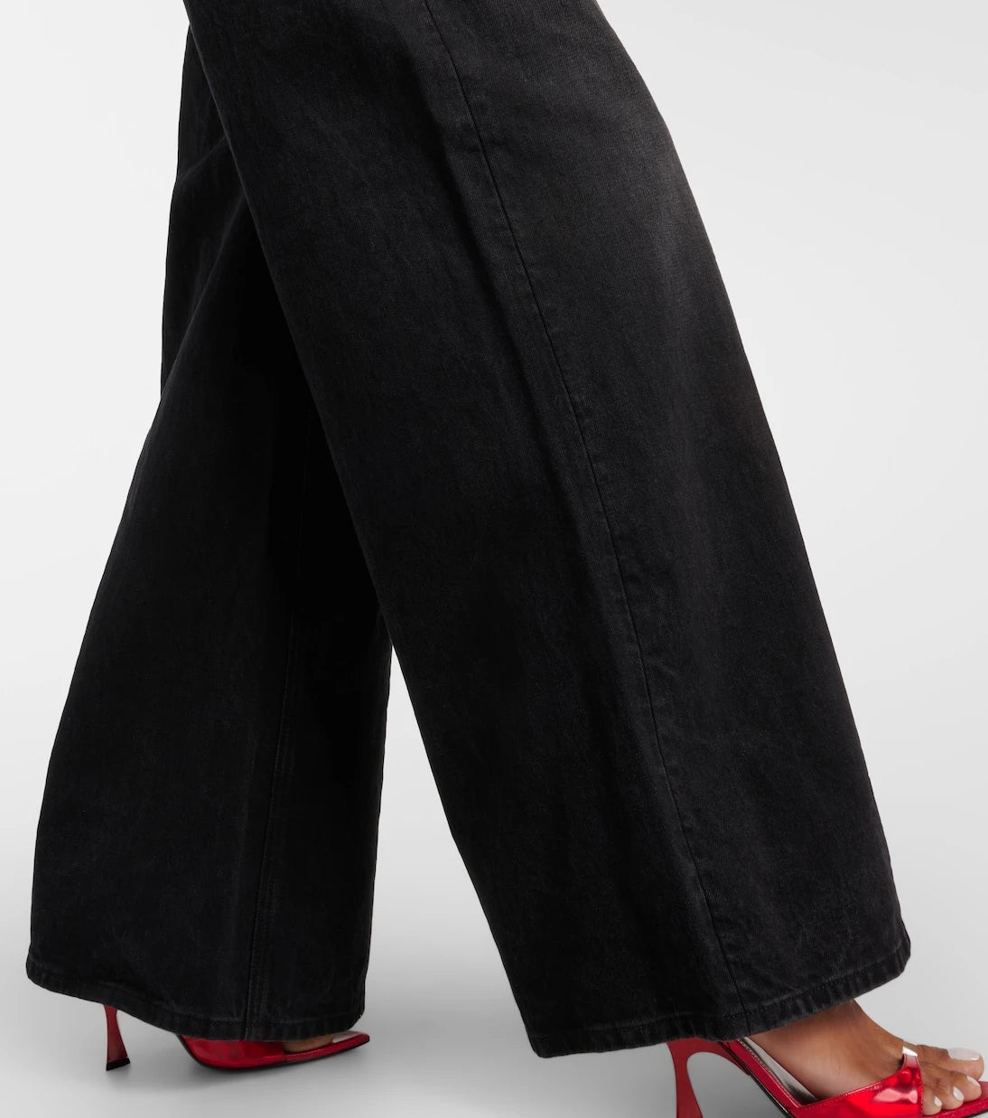 Area - Crystal-embellished wide-leg jeans