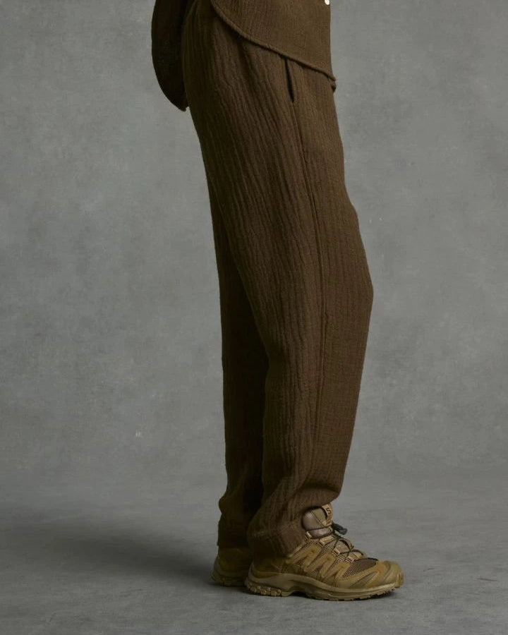Hod - Jabiru Cotton Gauze Pants | Brown