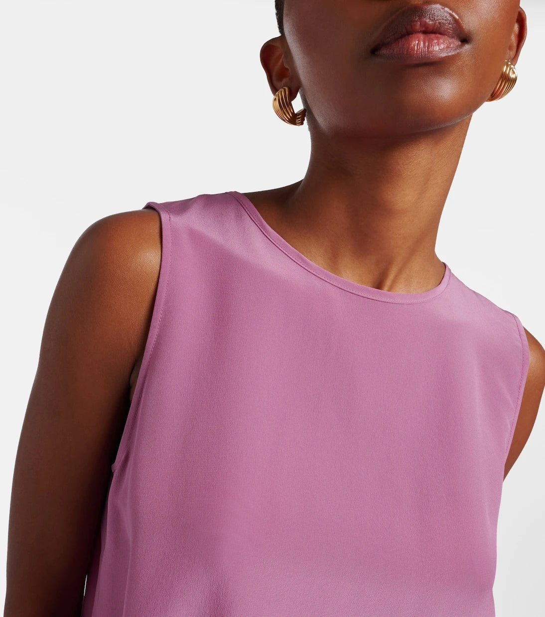 Asceno - Sofia silk crêpe tank top