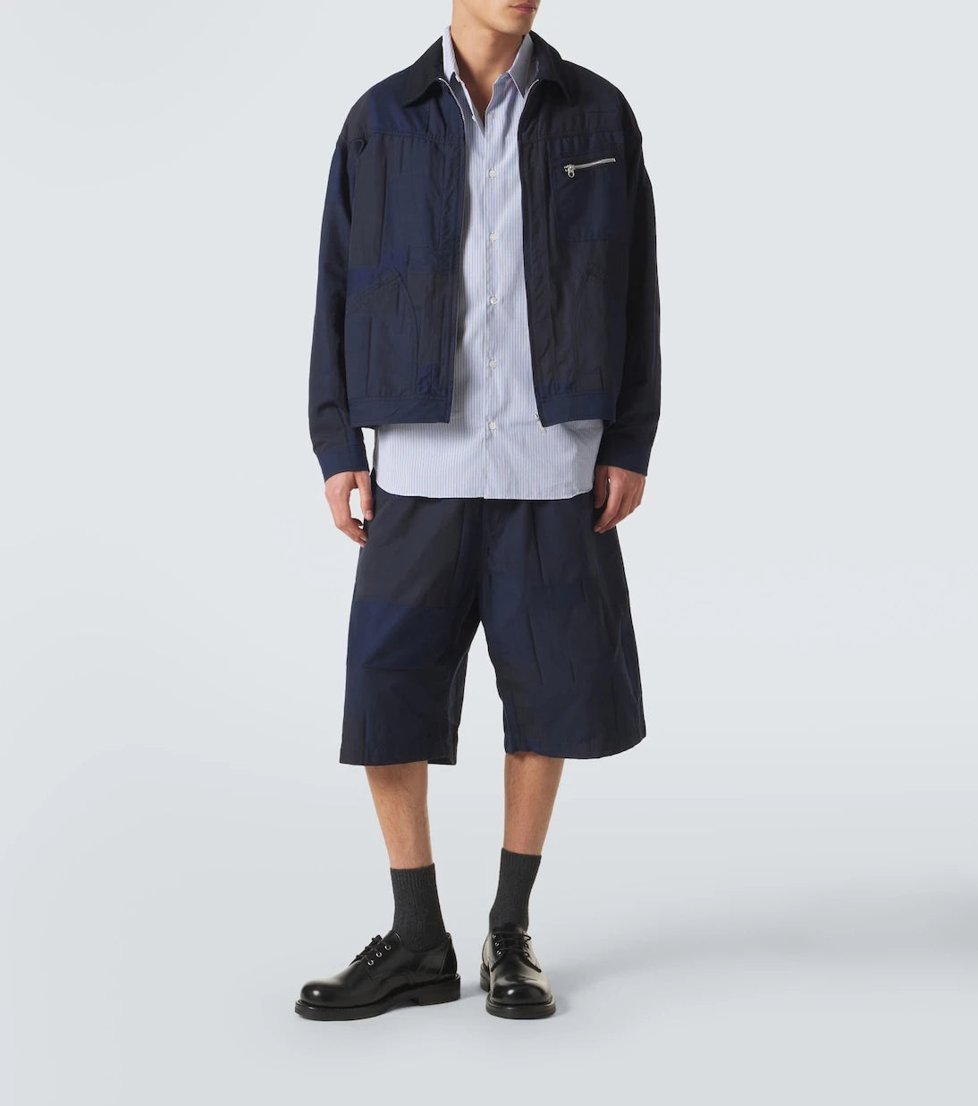 Comme des Garçons Homme - جاكيت بلوزون من مزيج القطن