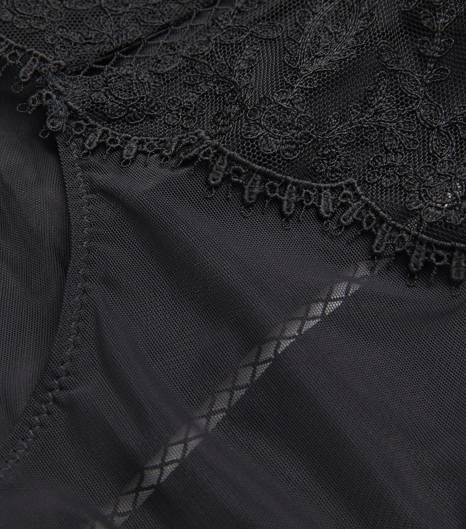 Simone Perele Black Lace Précieuse Shorty Briefs