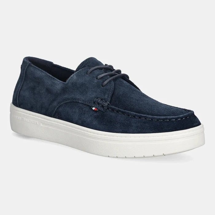 Кожени мокасини Tommy Hilfiger SUEDE STITCH TOE HYBRID