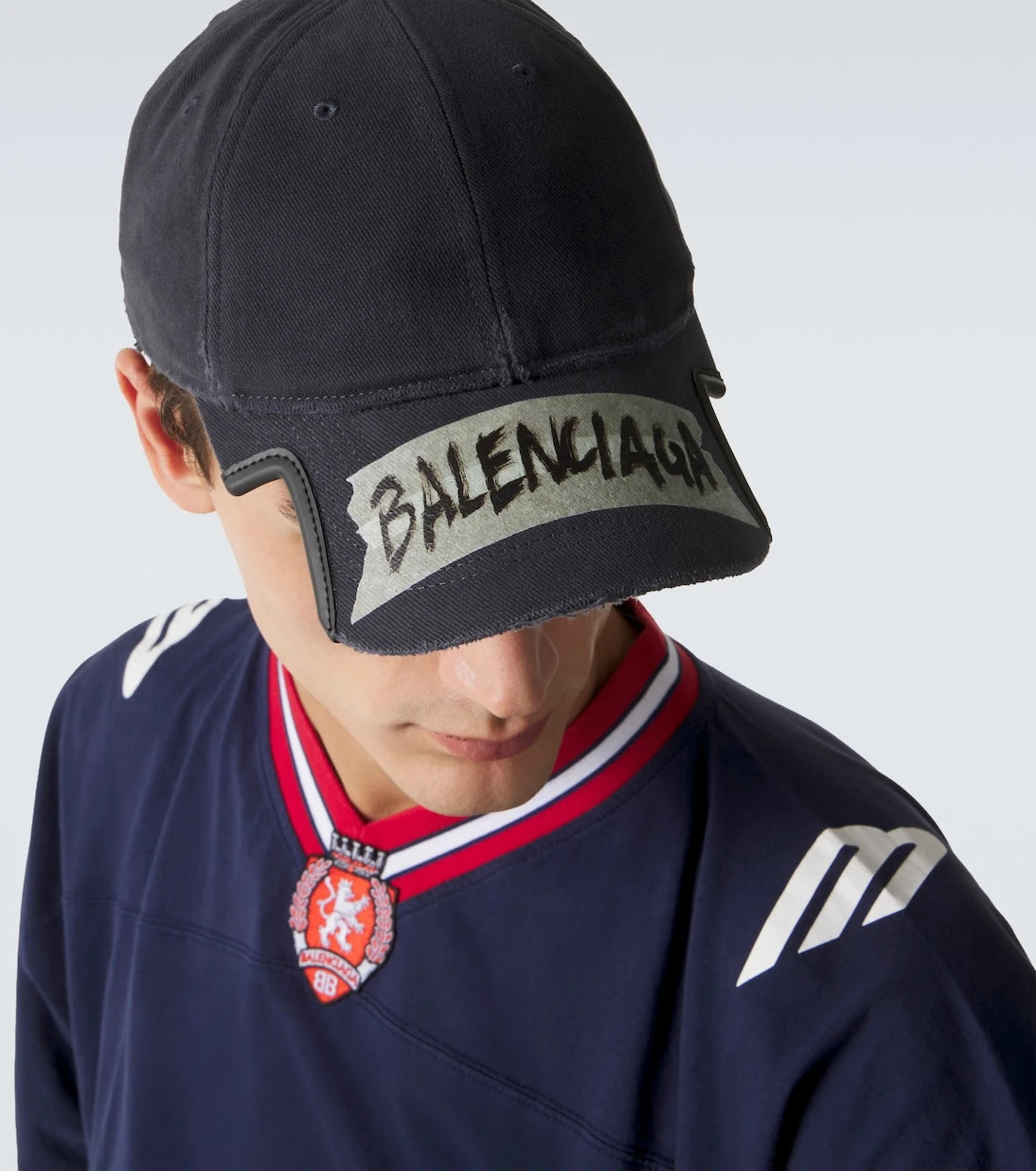 Balenciaga - Masking Tape cotton drill baseball cap