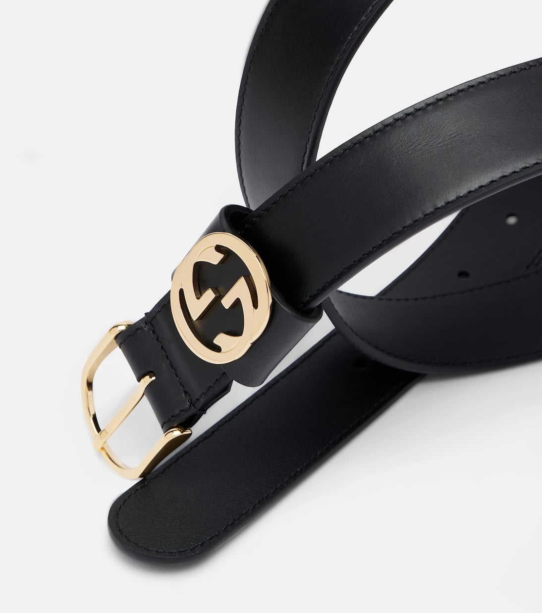 Gucci - Interlocking G leather belt