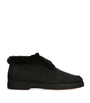 Black Suede Hadeel Ankle Boots