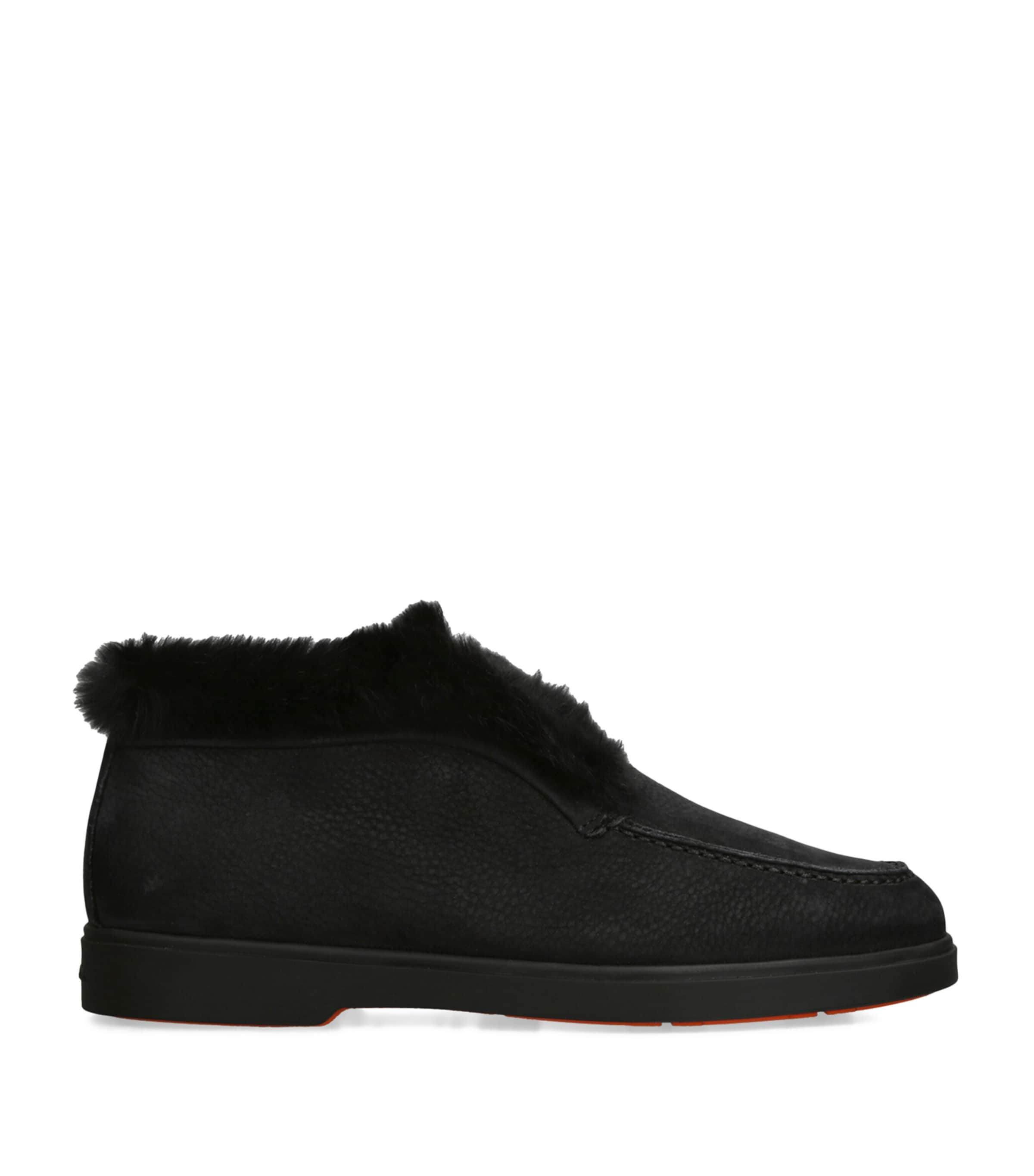 Black Suede Hadeel Ankle Boots
