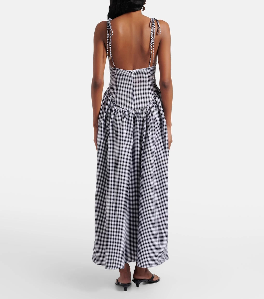Bananhot - Paloma gingham cotton poplin maxi dress