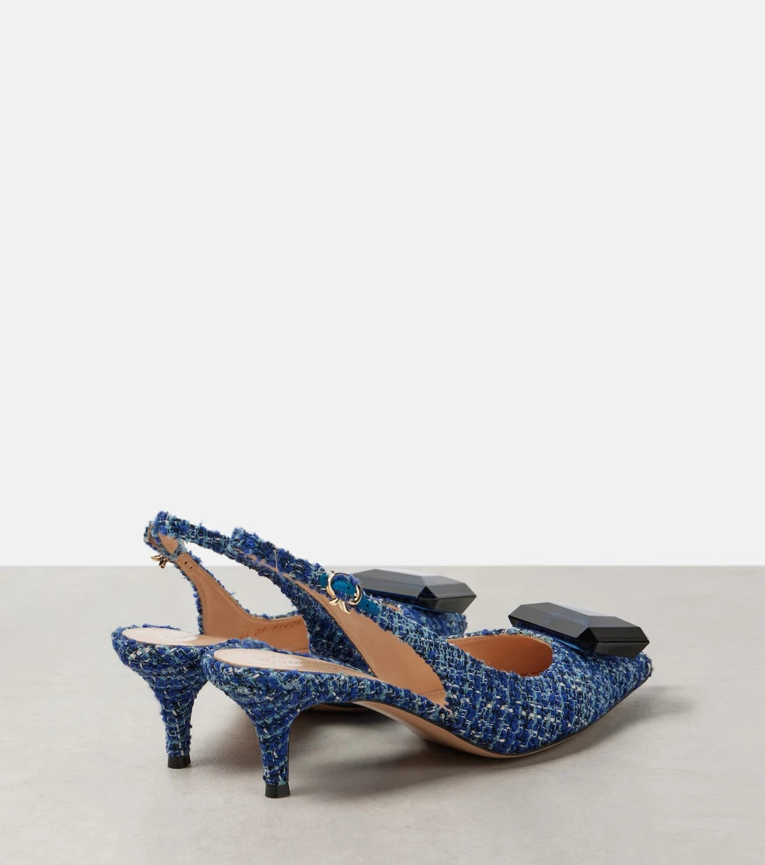 Gianvito Rossi - Jaipur 55 bouclé slingback pumps