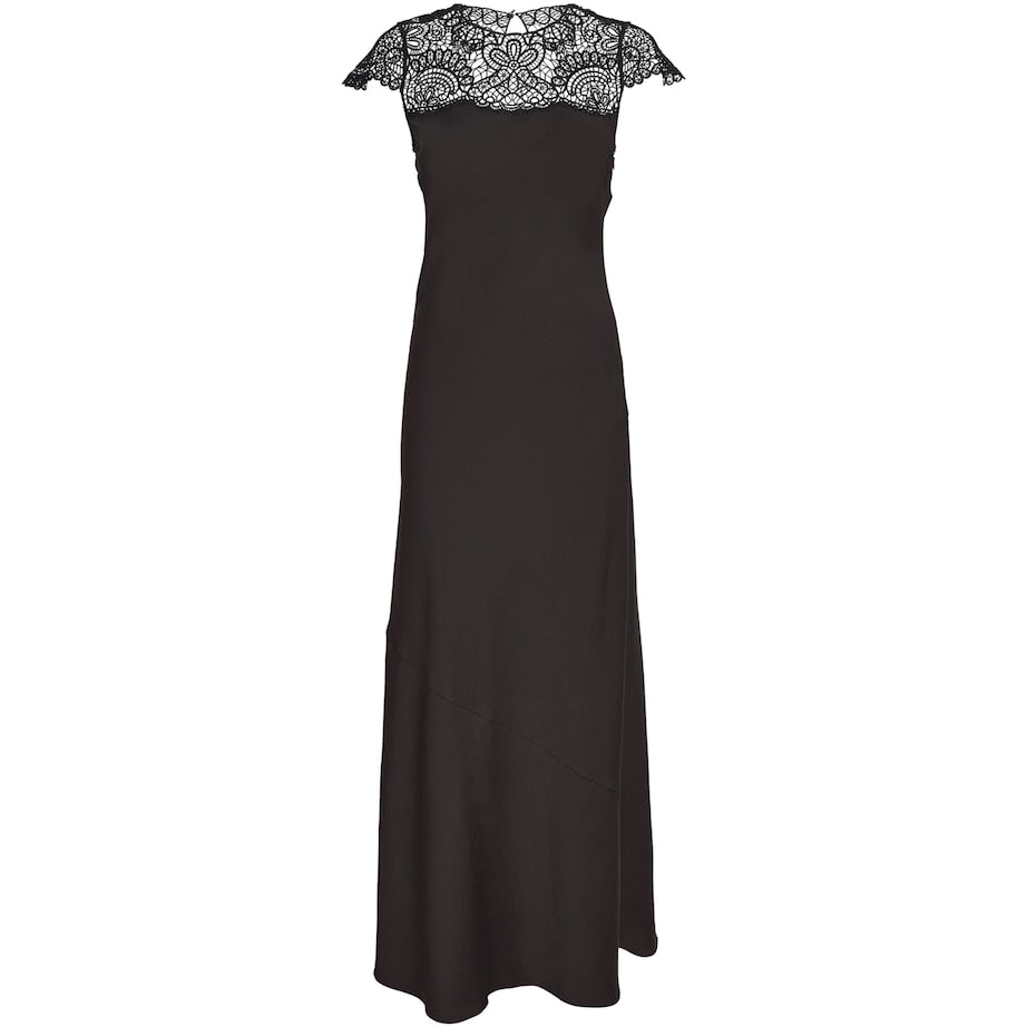 ME+EM Brown Lace-Trim Maxi Dress