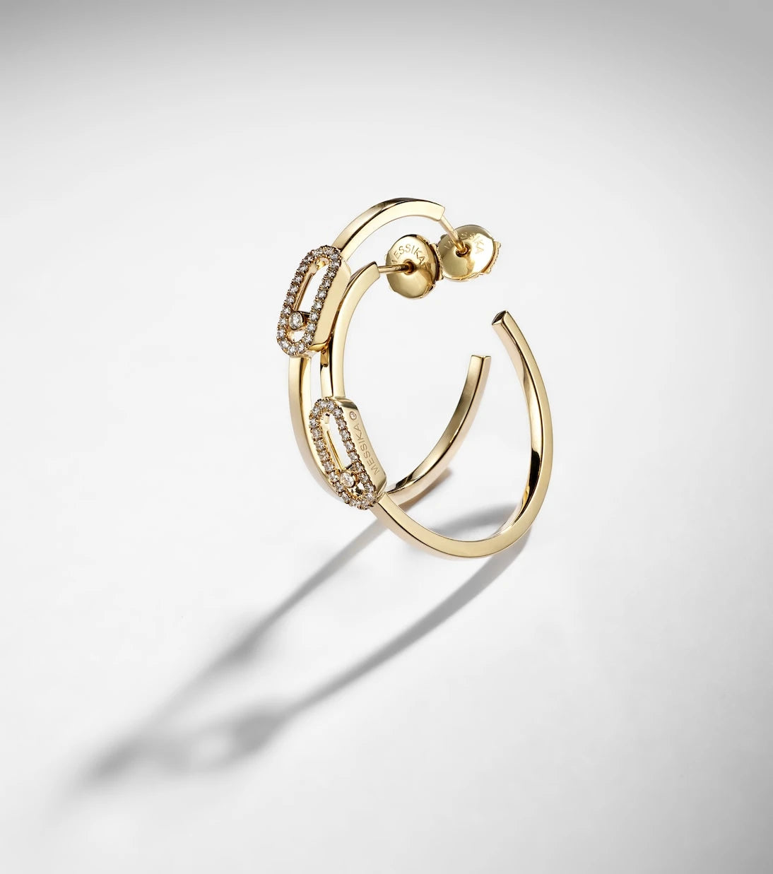 Messika - Move Uno 18kt gold hoop earrings with diamonds