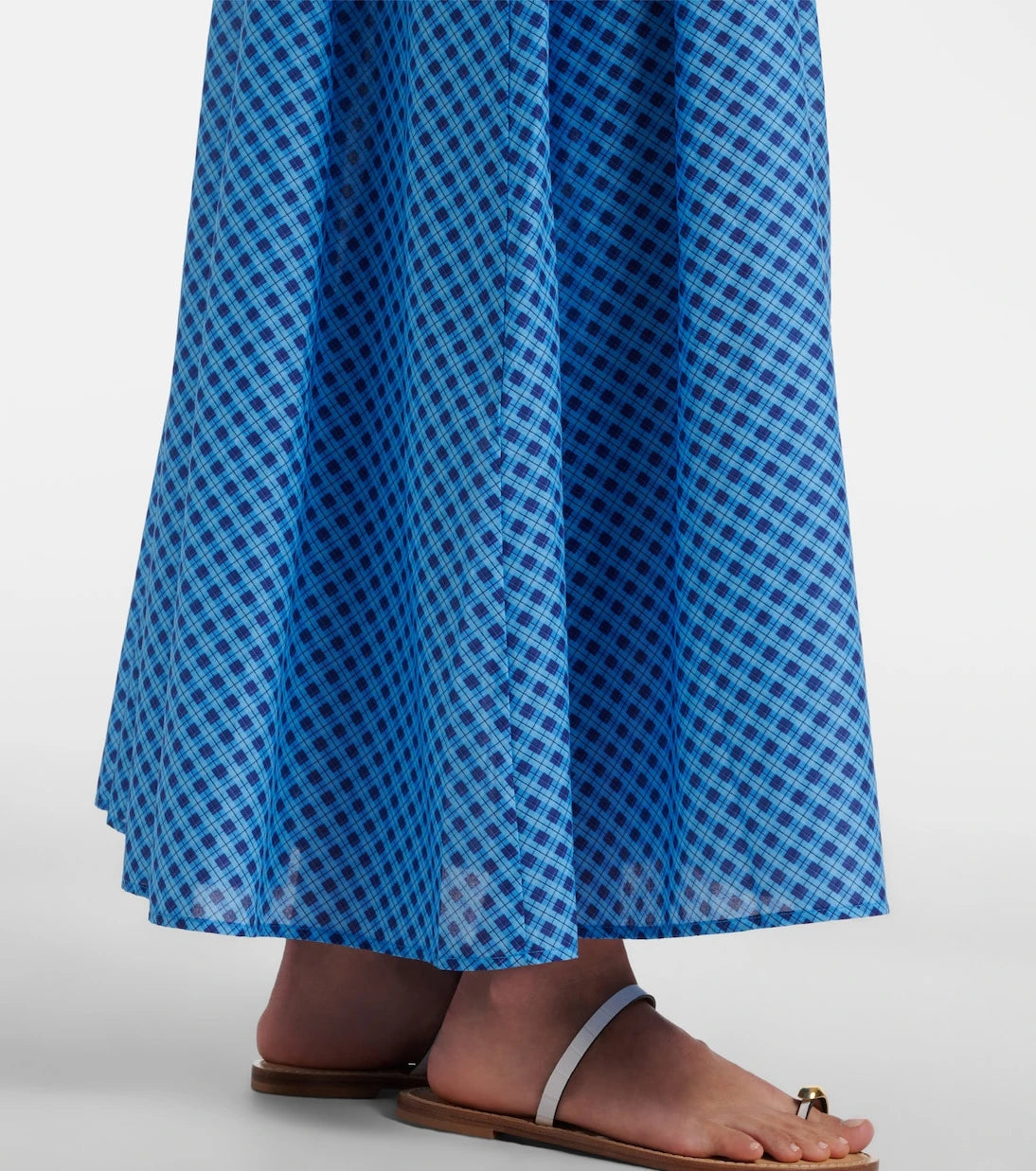 Montce - Millie plaid cotton maxi skirt