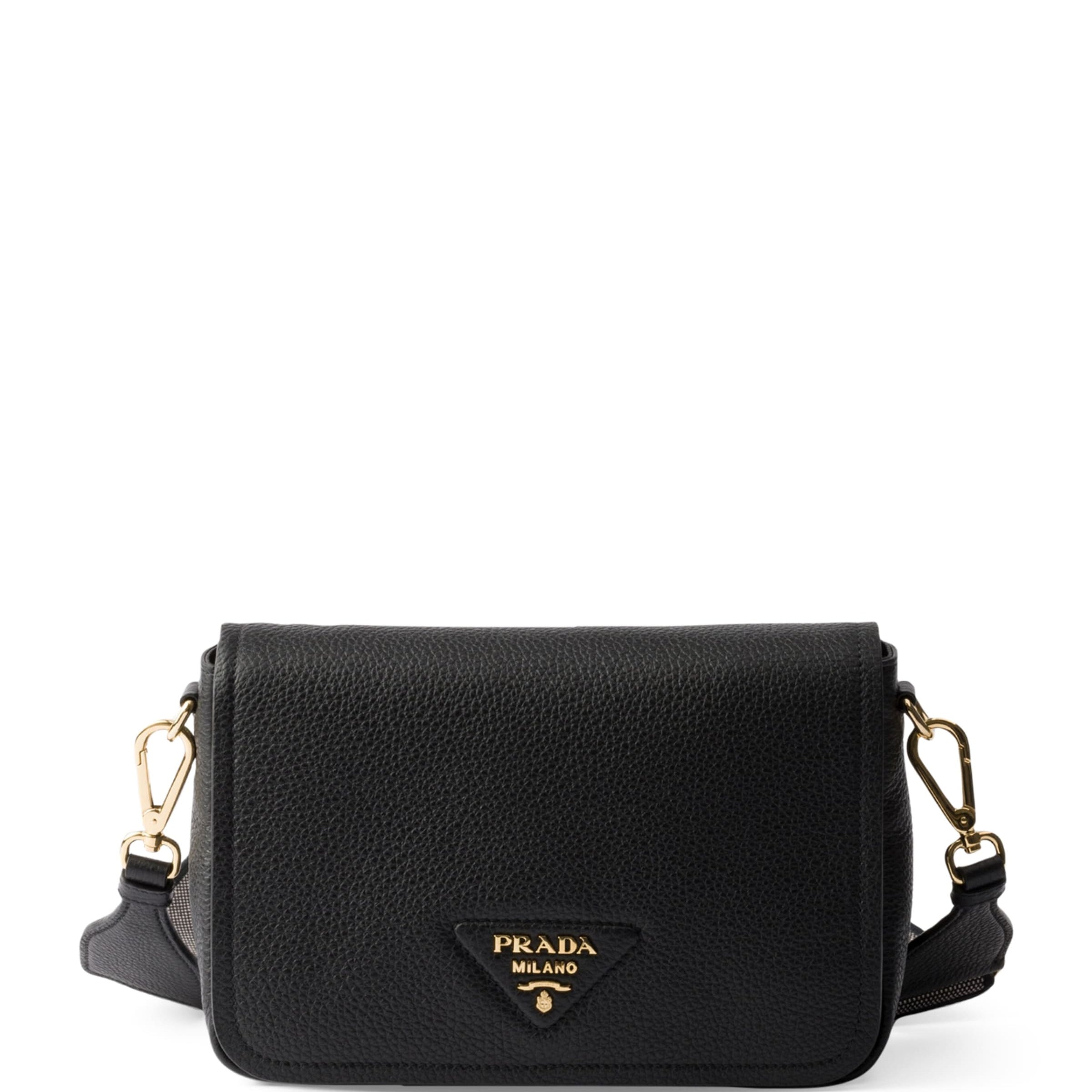 Prada Black Leather Cross-Body Bag