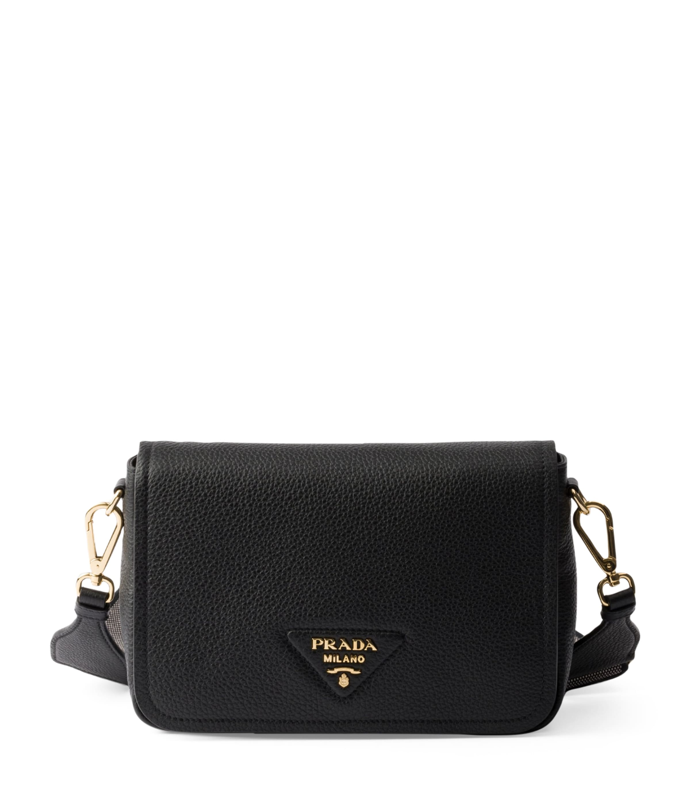 Prada Black Leather Cross-Body Bag