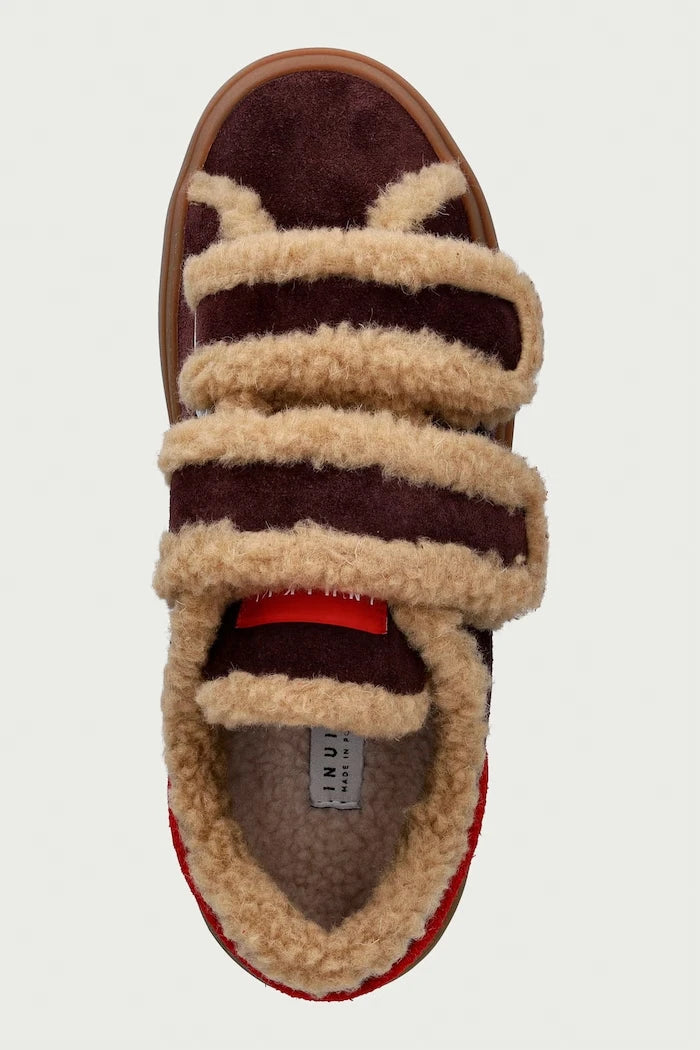 Inuikii Lila Shearling Low Velcro Kadın Süet Sneaker
