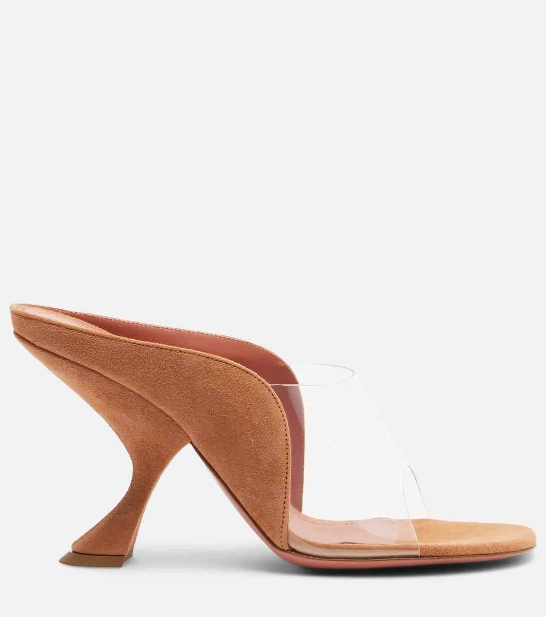 Amina Muaddi - Mackenzie PVC and suede mules