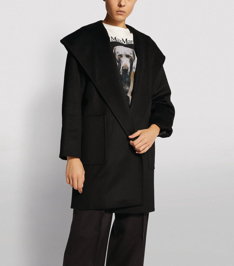 Max Mara Black Rialto Hooded Coat