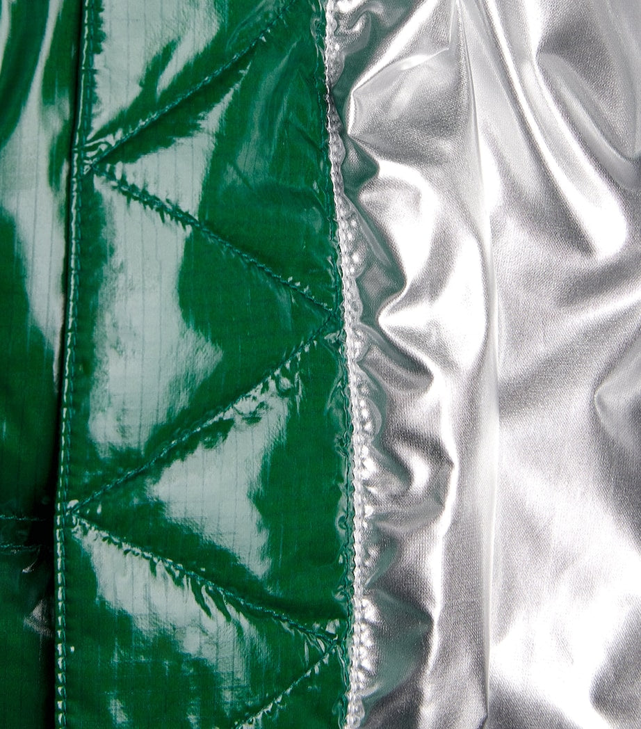 Green Down Monogram Puffer Jacket