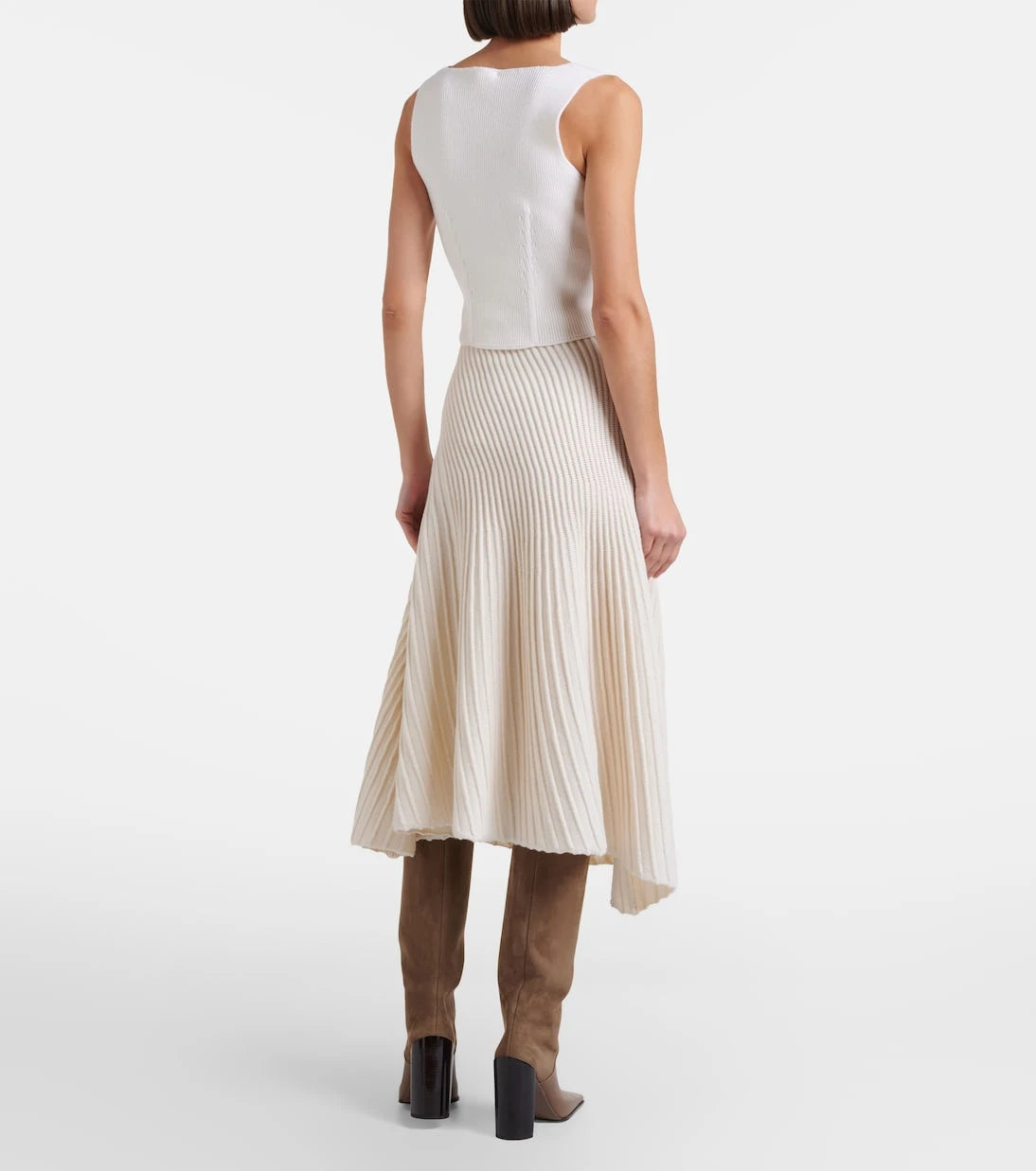 Alaïa - Wool and cashmere midi skirt