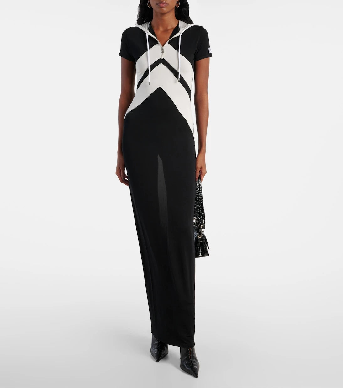 Jean Paul Gaultier - Paneled jersey maxi dress