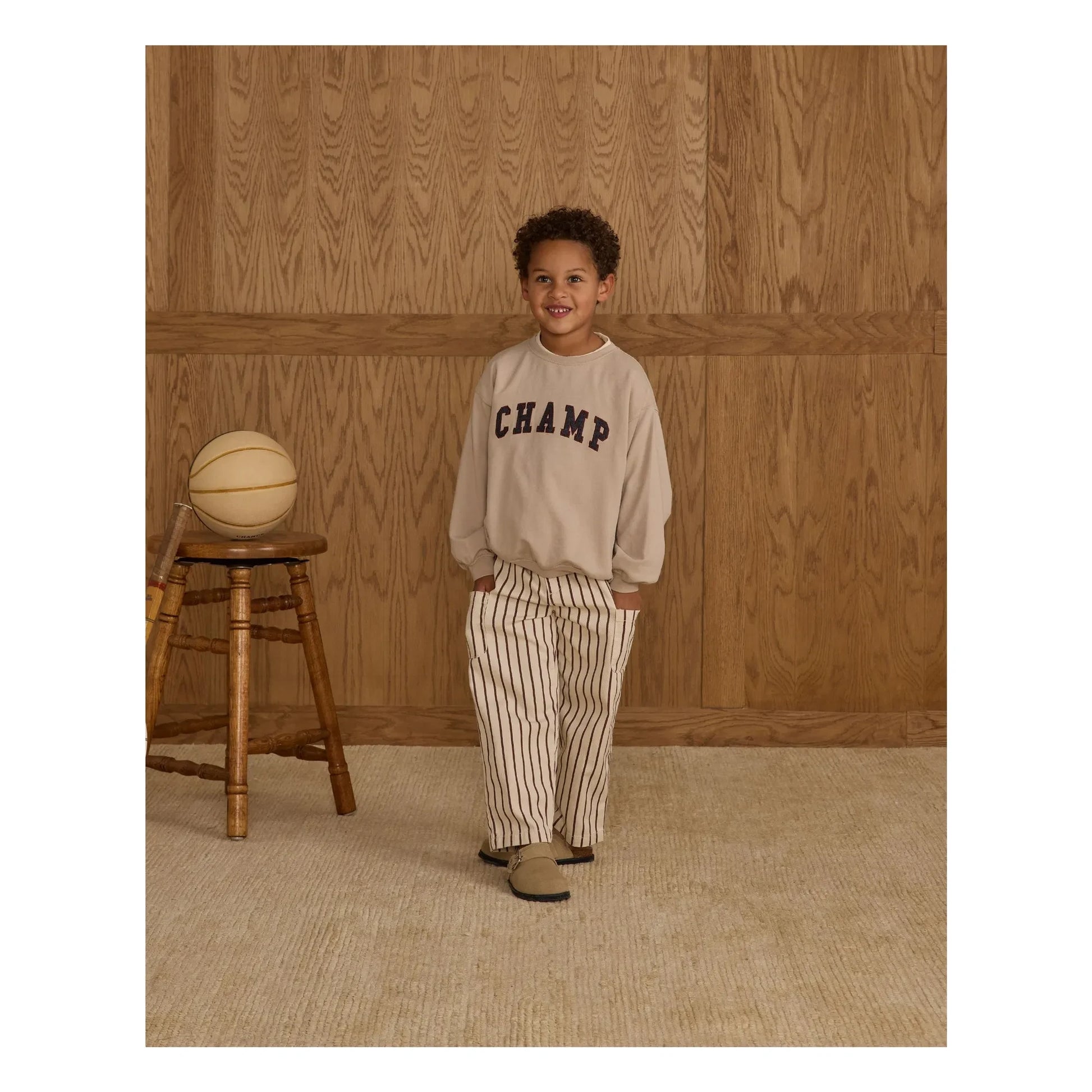 Rylee + Cru - Cargo Pants Stripes | Ecru