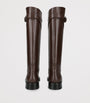 Valentino Garavani Brown Leather Signature VLogo Riding Boots 30