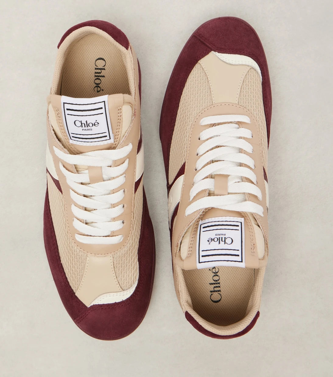 Chloé - Chloé Kick suede-trimmed sneakers