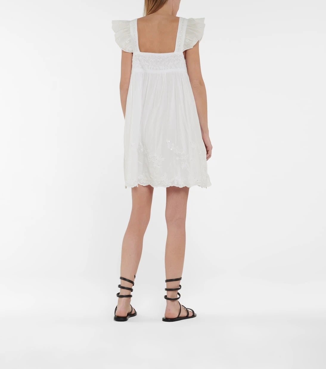 Juliet Dunn - Embellished cotton minidress