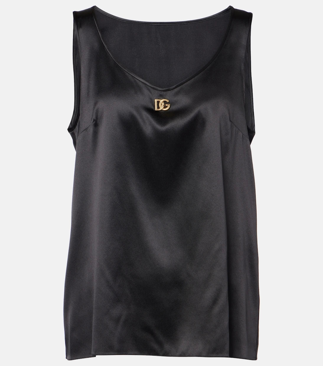 Dolce&Gabbana - DG silk-blend satin tank top
