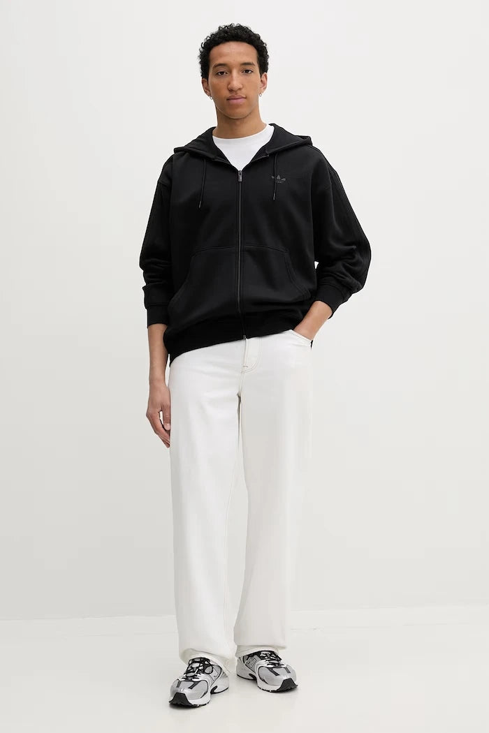 adidas Originals fermuarlı kapüşonlu erkek pamuklu sweatshirt