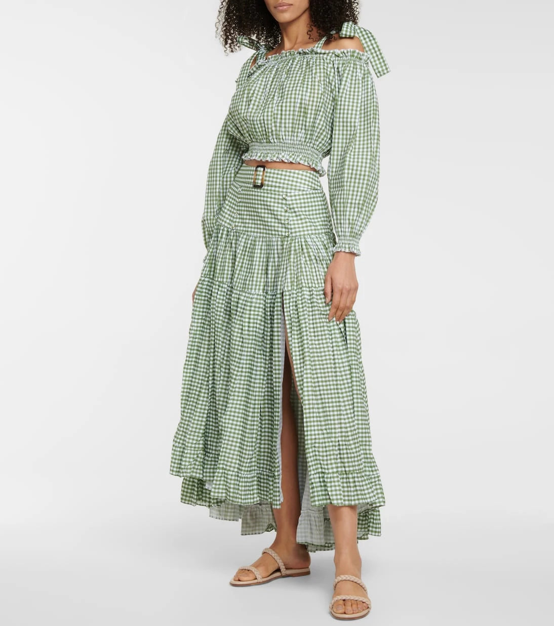 Alexandra Miro - Gingham cotton crop top