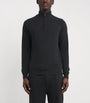Derek Rose Black Cashmere Half-Zip Finley Sweater