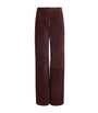 Arma Burgundy Sole Suede Straight Trousers