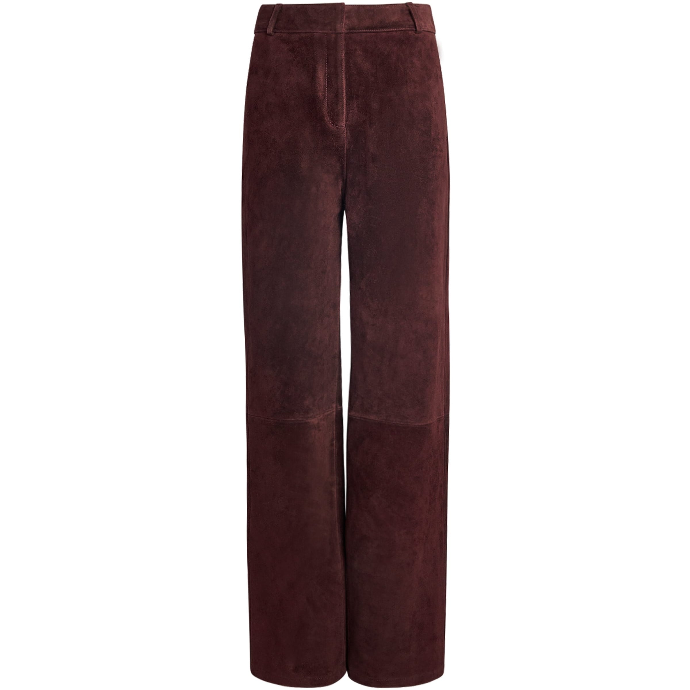 Arma Burgundy Sole Suede Straight Trousers