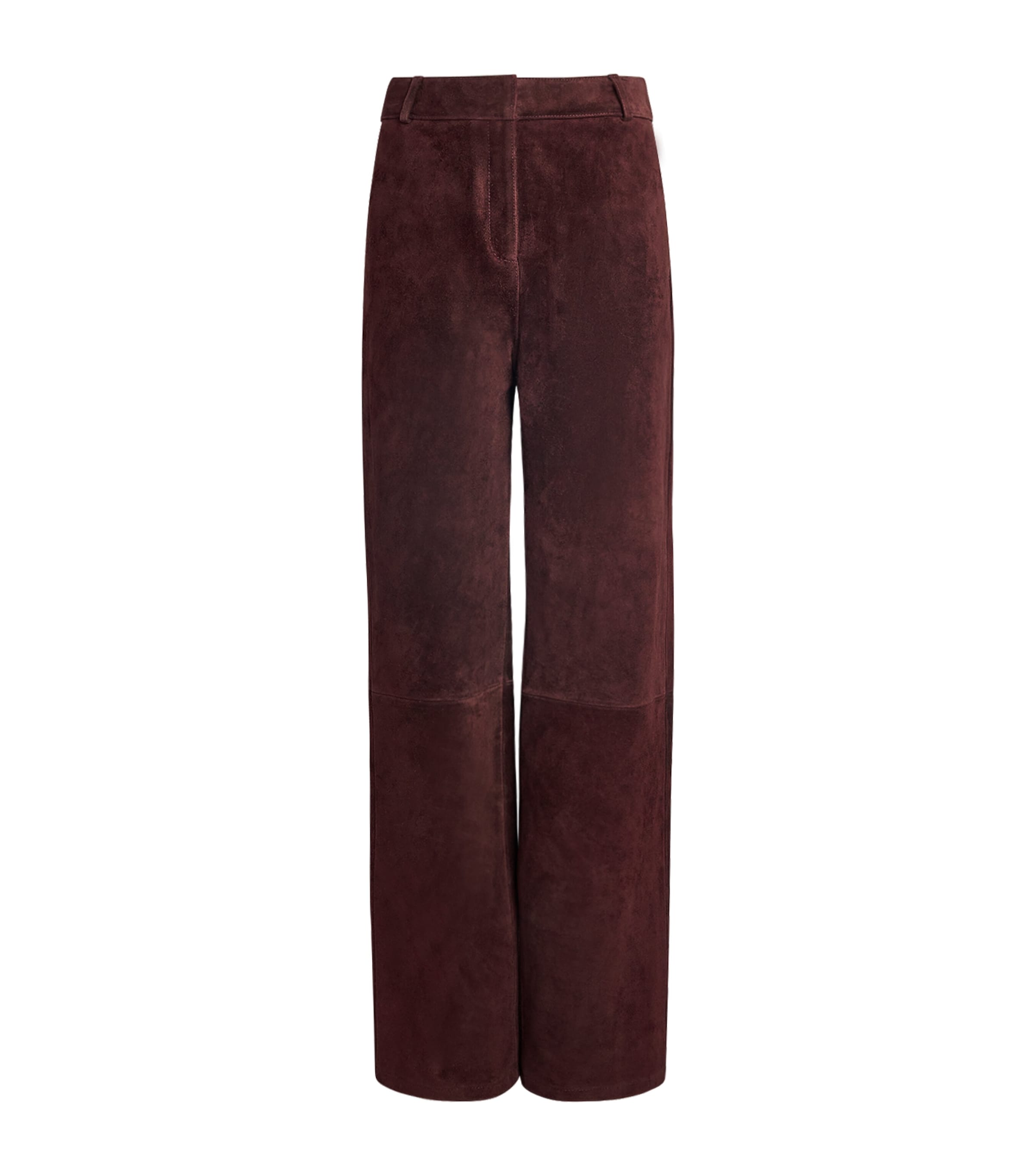 Arma Burgundy Sole Suede Straight Trousers