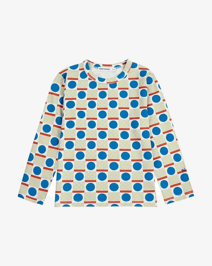 Bobo Choses Geometric Scacs Çocuk Uzun Kollu Bluz
