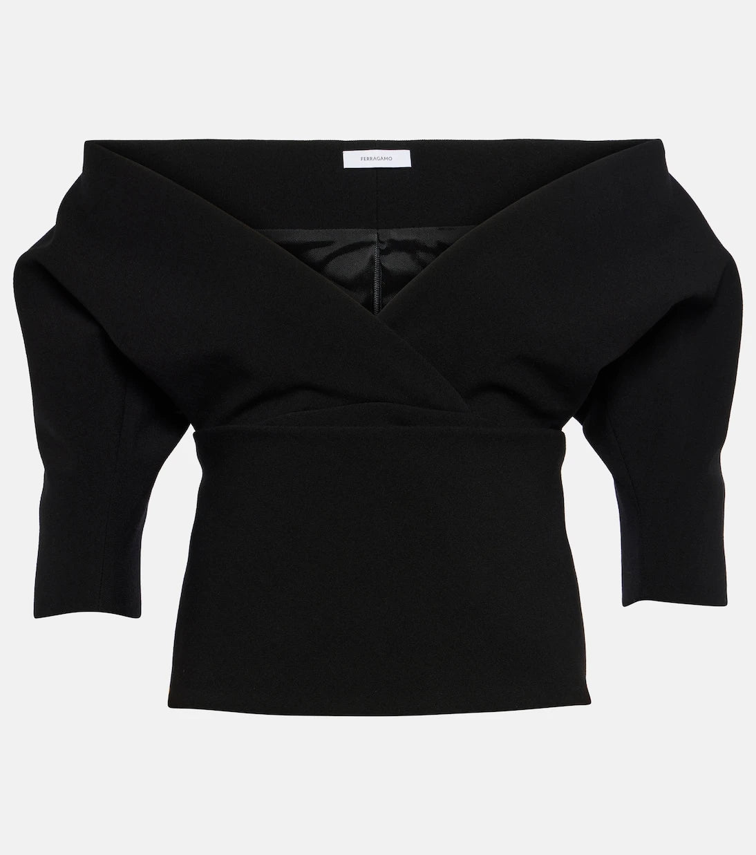 Ferragamo - Wool-blend gabardine top