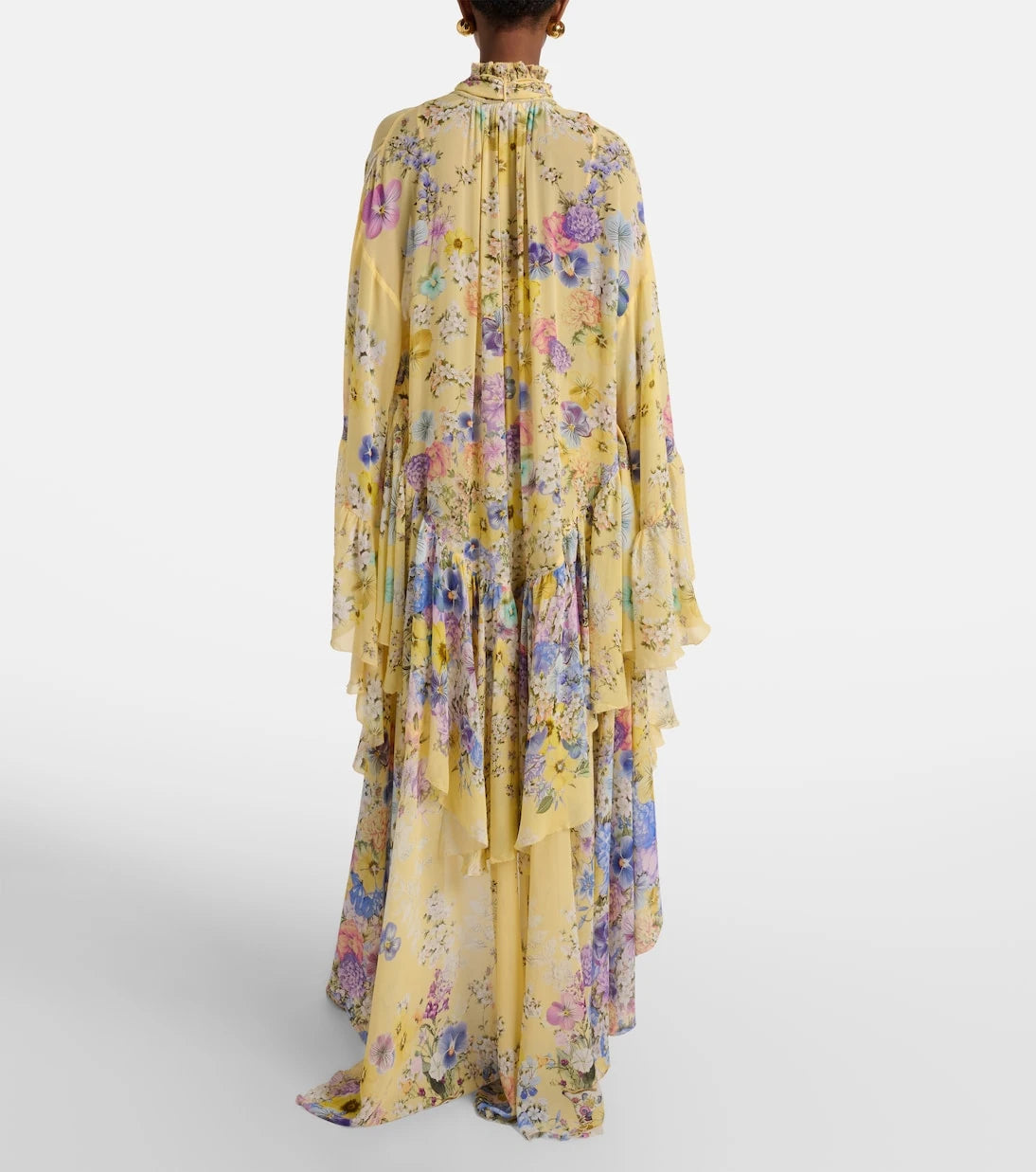 Camilla - Embellished asymmetric silk georgette maxi dress