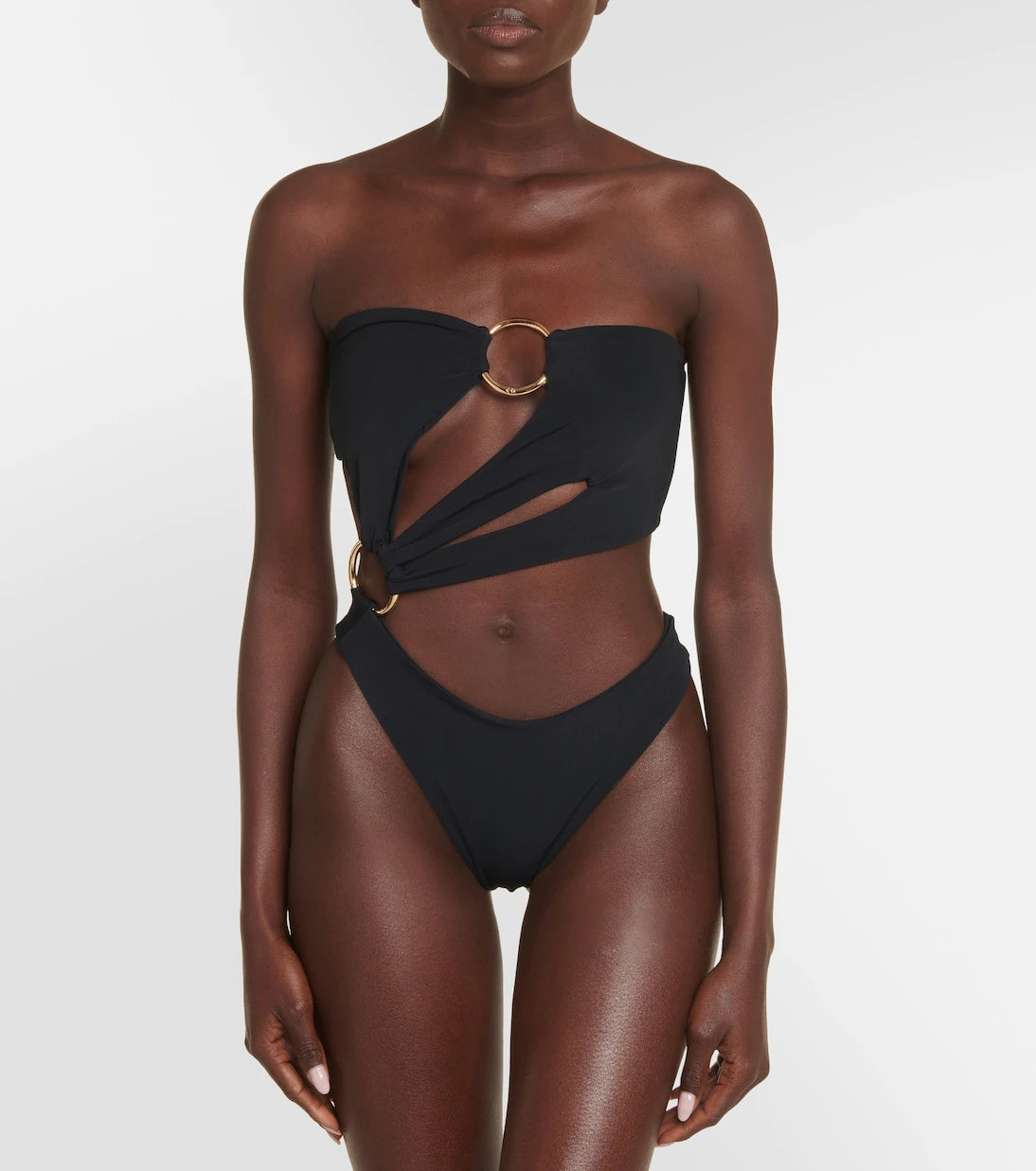 Louisa Ballou - Strapless cutout swimsuit