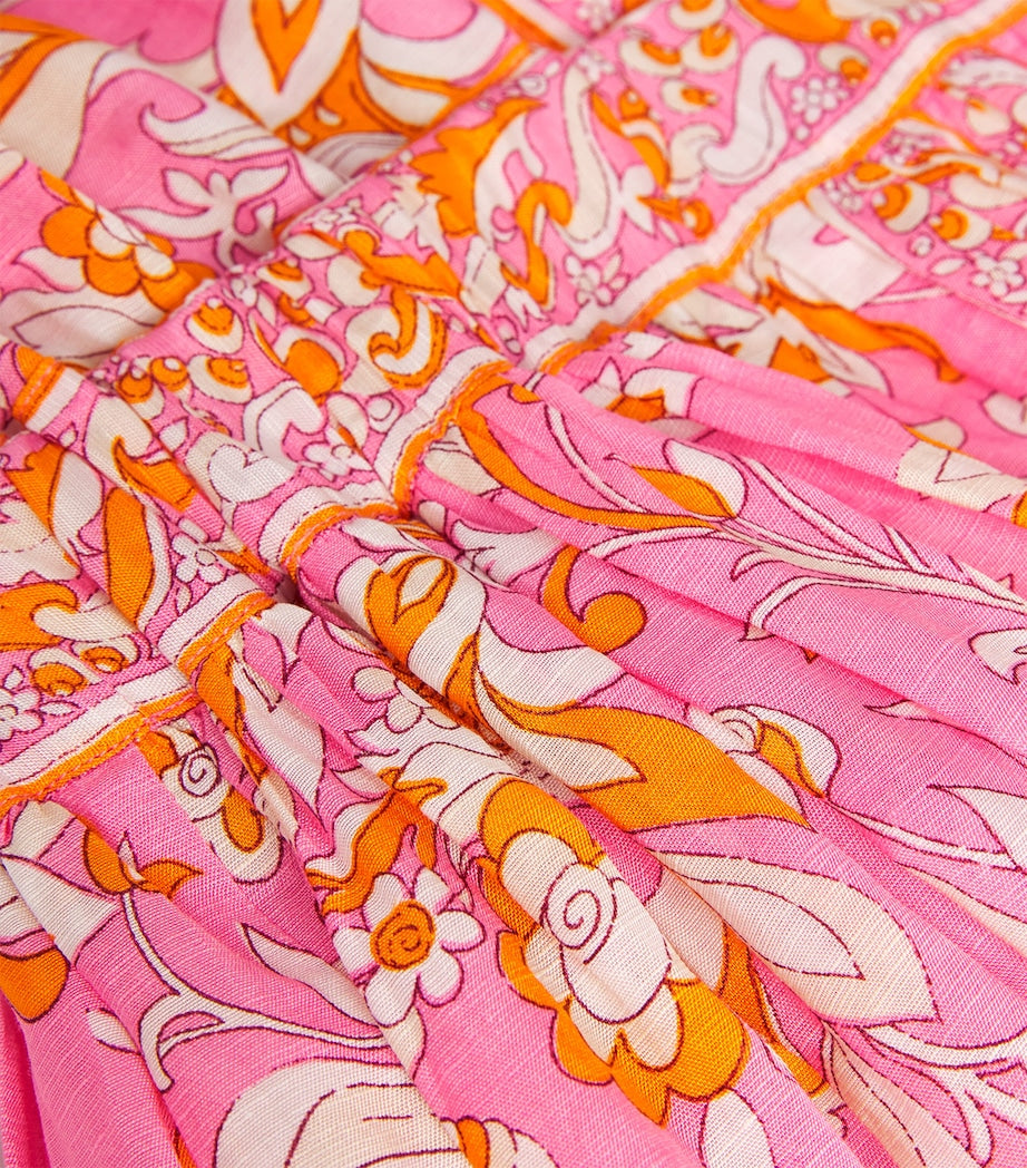 Maje Multi Floral Mini Shirt Dress