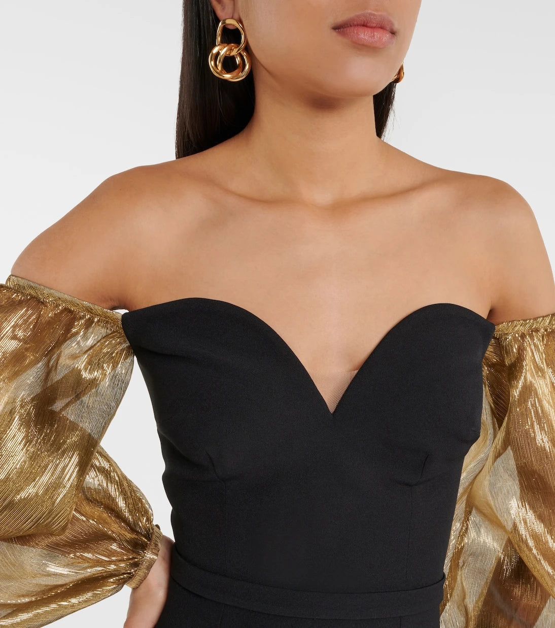 Safiyaa - Off-shoulder crêpe gown