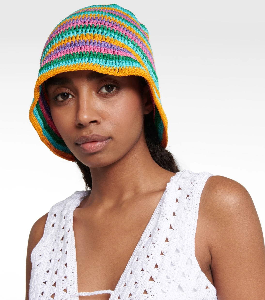 Anna Kosturova - Striped crochet bucket hat