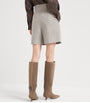 Brunello Cucinelli Brown Techno Linen Stripe Shorts