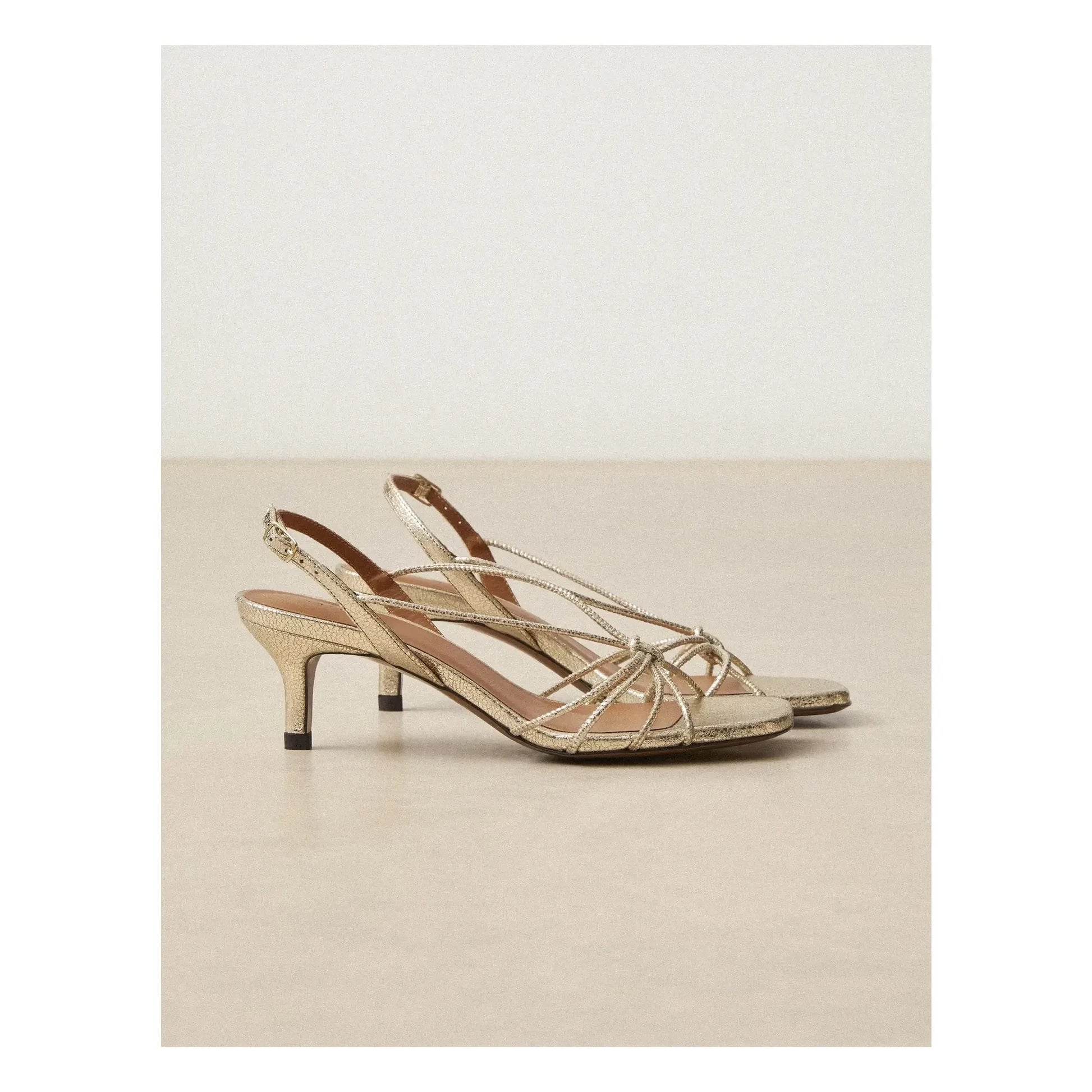 Rivecour - Sandals n°470 Craquelé Leather | Silver