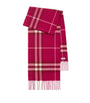 Burberry Pink Cashmere Check Scarf