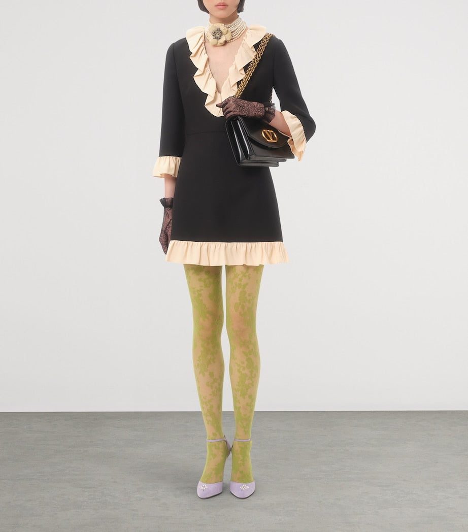 Valentino Black Crepe Couture Mini Dress